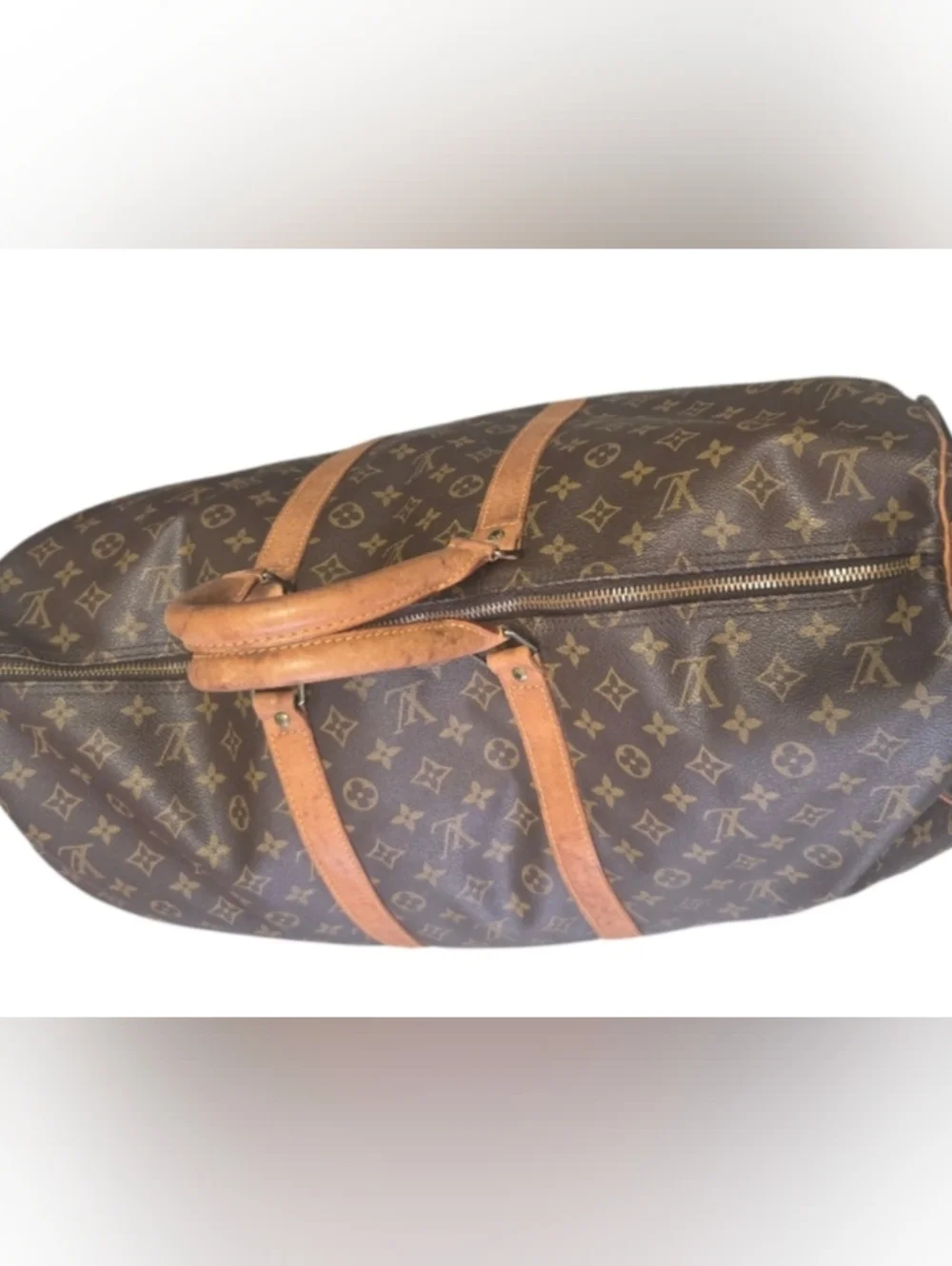 Louis Vuitton Brown Monogram Keepall 50 Travel Bag